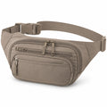 H¨¹fttasche 32 x 7 x 15 cm aus Polyester in Taupe mit verstellbarem Gurt und Rei?verschlussf?chern