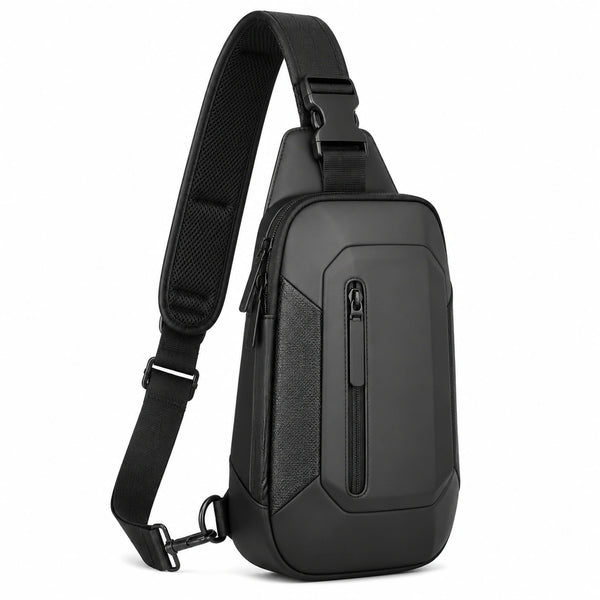 Umh?ngetasche 18 x 8 x 32 cm Kunstleder Schwarz f¨¹r Alltag mit verstellbarem Schultergurt