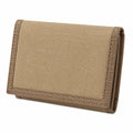 Geldb?rse 12 x 9 x 2 cm aus Textilgewebe in Khaki mit Faltverschluss