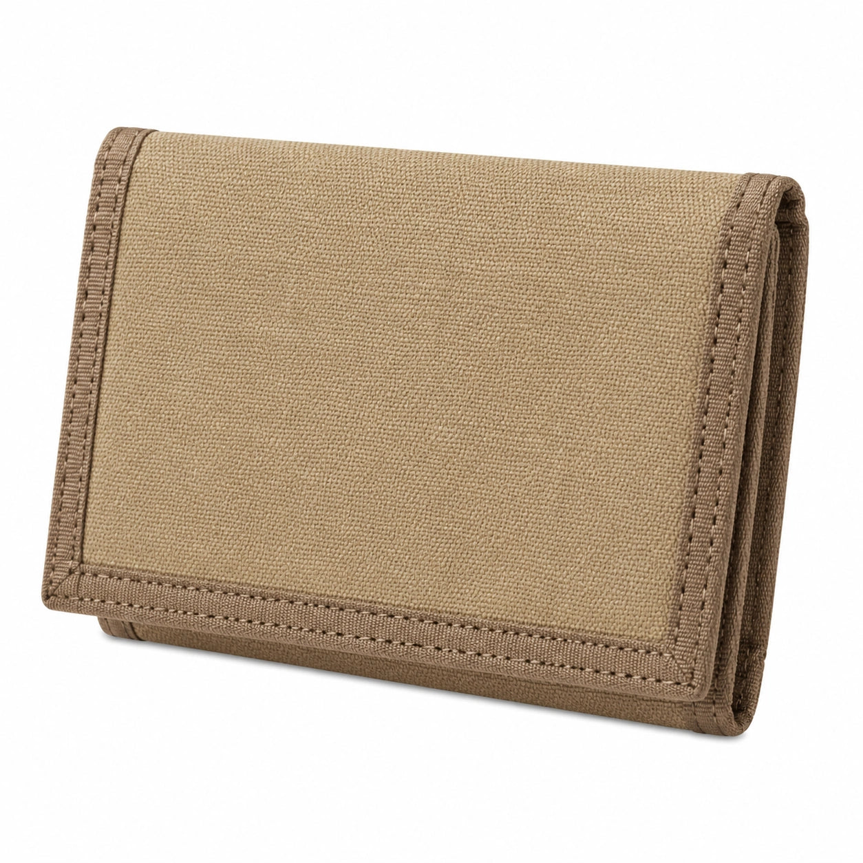 Geldb?rse 12 x 9 x 2 cm aus Textilgewebe in Khaki mit Faltverschluss