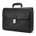 Aktentasche 40 x 10 x 30 cm aus Kunstleder Schwarz f¨¹r B¨¹ro Klassisch mit Tragegriff