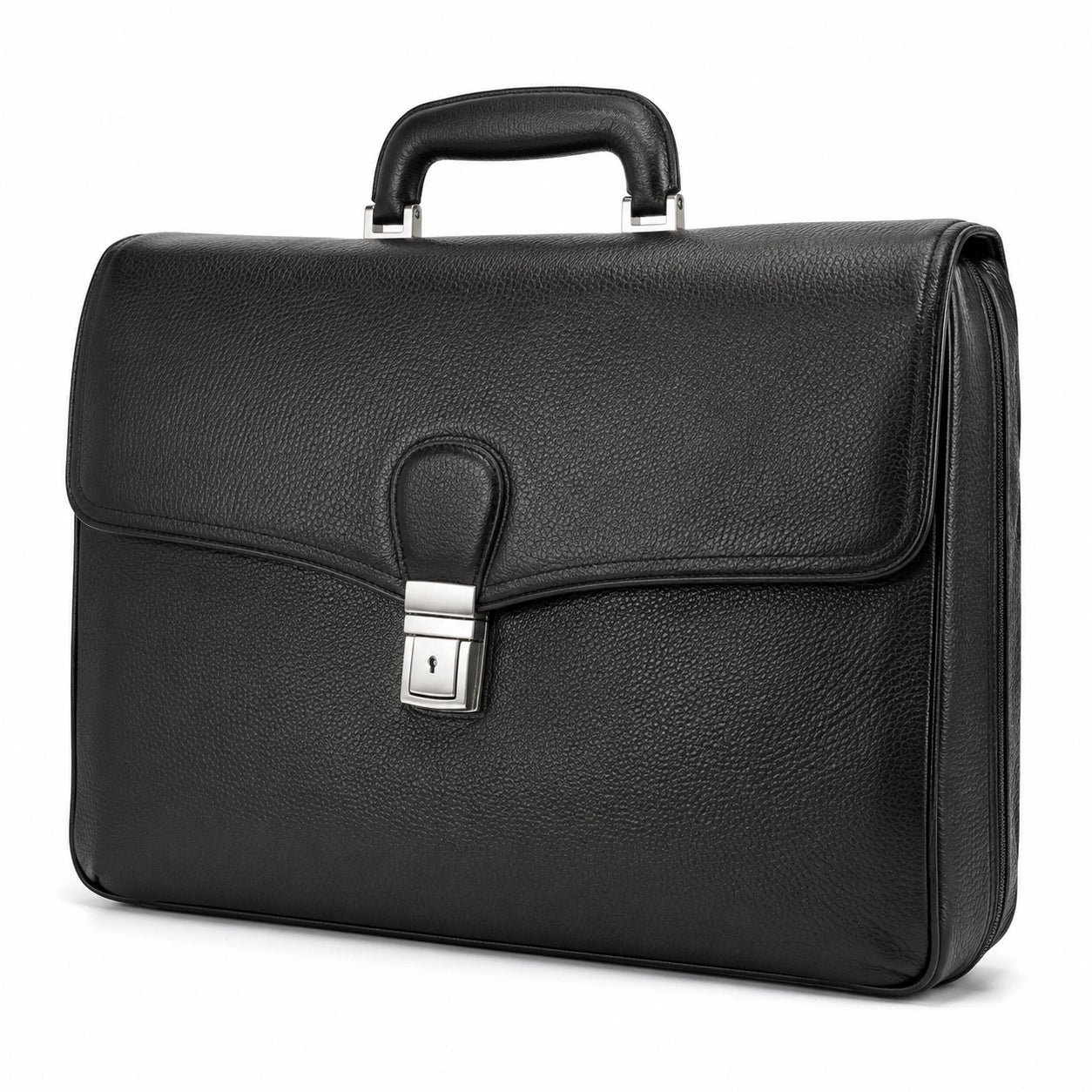 Aktentasche 40 x 10 x 30 cm aus Kunstleder Schwarz f¨¹r B¨¹ro Klassisch mit Tragegriff