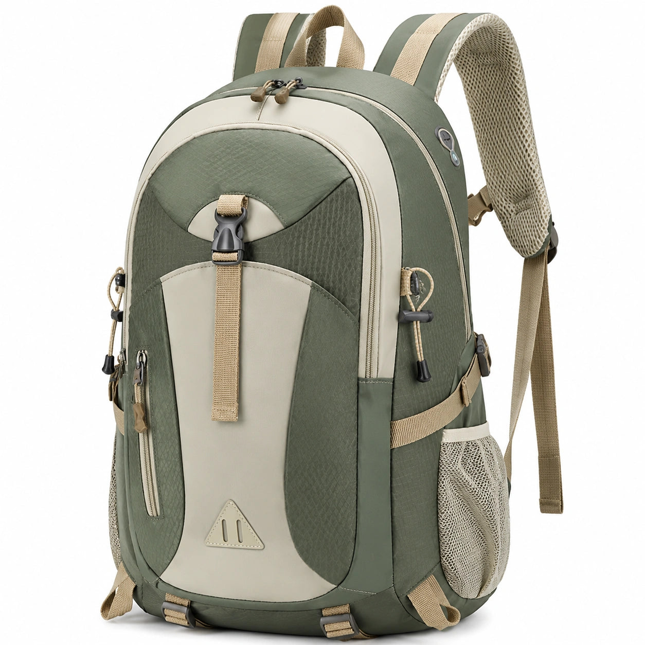 Wanderrucksack 32 x 20 x 48 cm aus Textil olivgr¨¹n beige mit gepolsterten Schultergurten