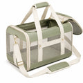 Haustier-Transporttasche 45 cm x 28 cm x 28 cm Textil Mesh Salbeigr¨¹n Creme mit Schultergurt
