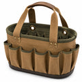 Werkzeugtasche 38 x 20 x 28 cm aus Canvas in Khaki mit offenen F?chern