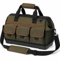 Werkzeugtasche 45 cm aus Textilgewebe olivgr¨¹n mit Schultergurt und Mehrfachf?chern